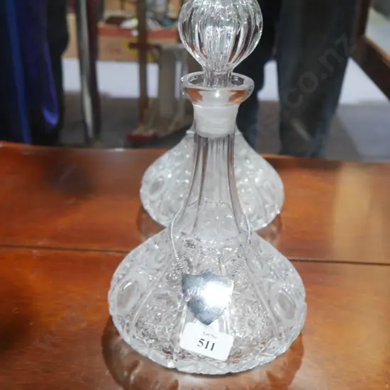 Crystal ships decanter