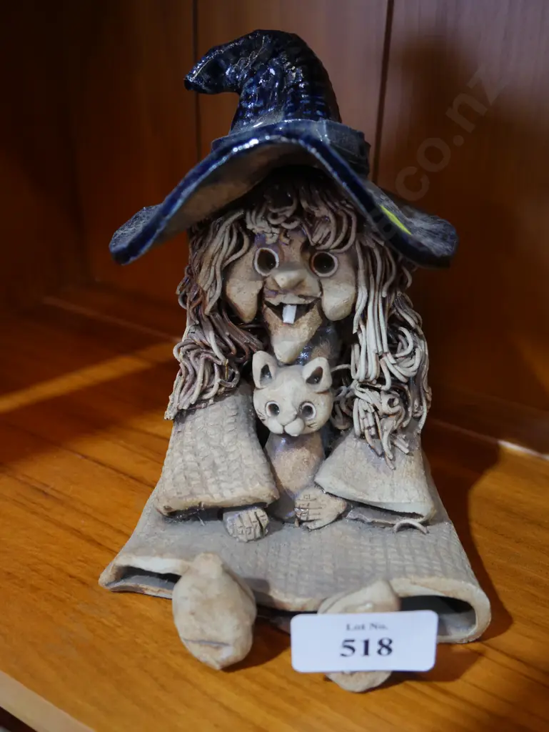 Witch and cat figurine Image 1++