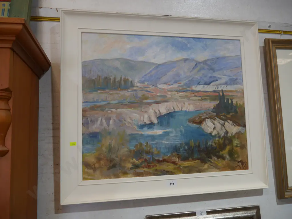 B. Miles framed oil painting Image 1++