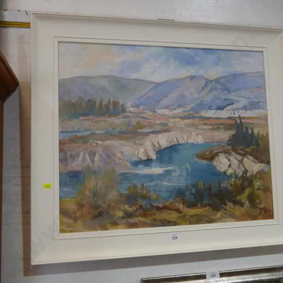 B. Miles framed oil painting