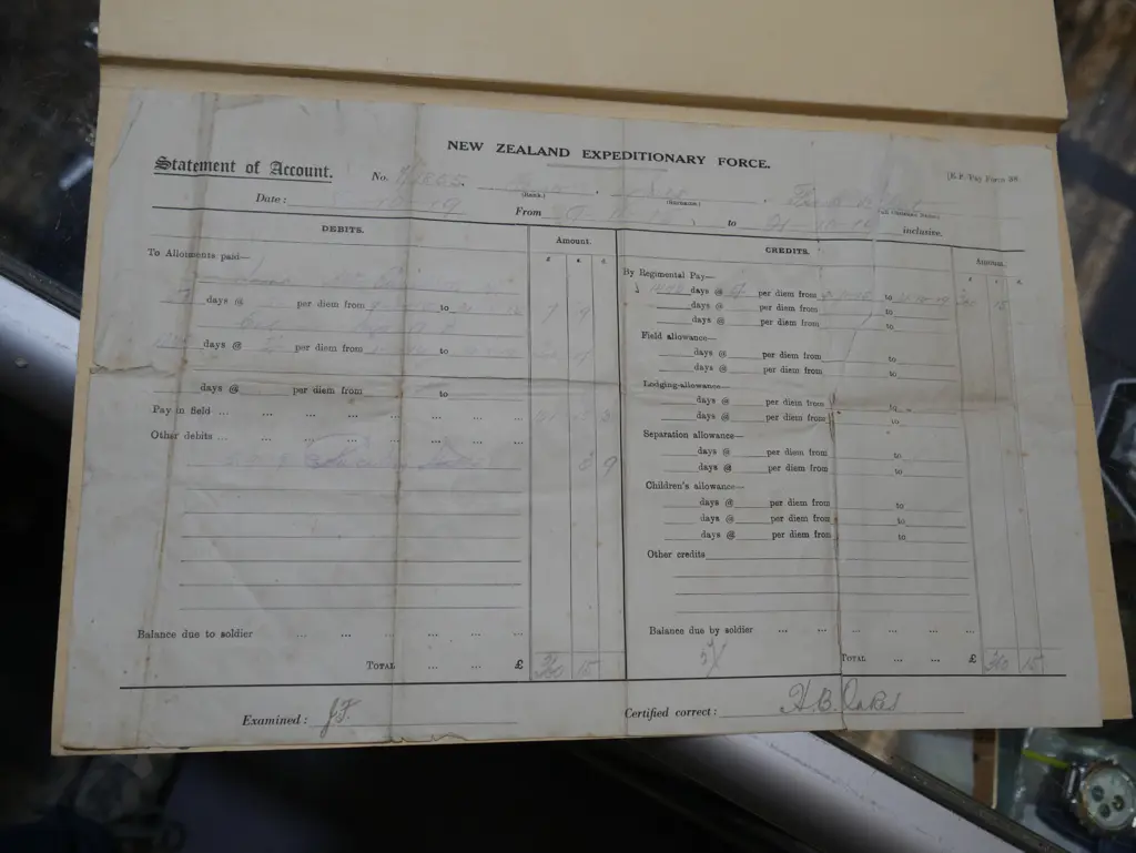 New Zealand expeditionary force papers Image 1++