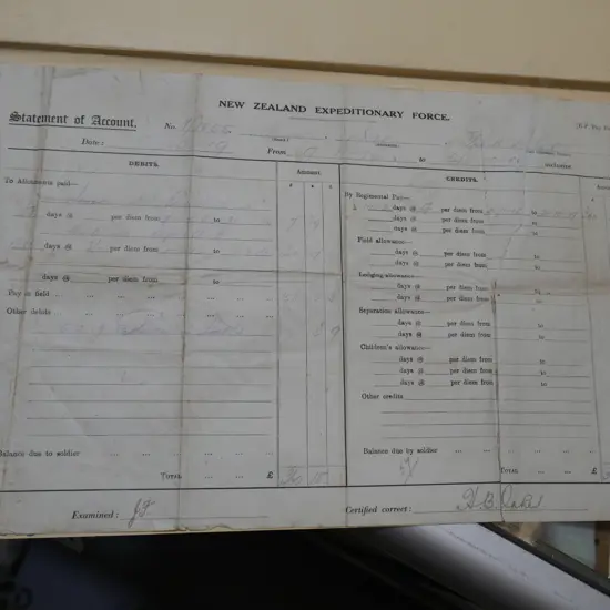 New Zealand expeditionary force papers