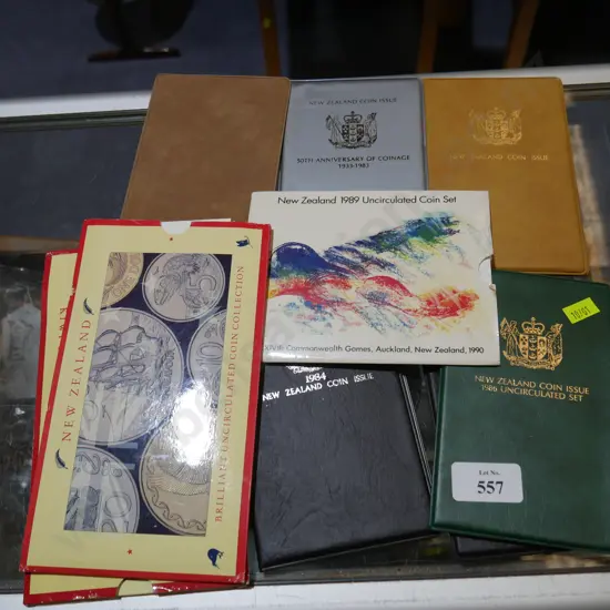 Assorted New Zealand coins sets