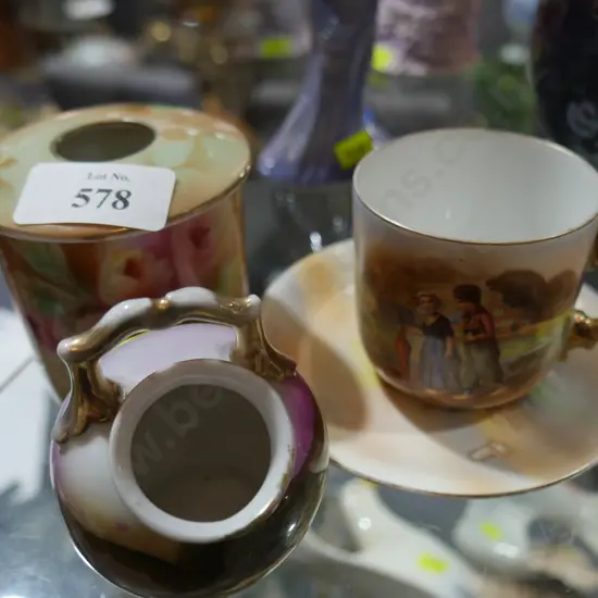 Three pieces of Bayreuth china