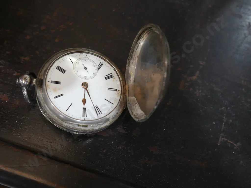 Stirling silver pocket watch Image 1++