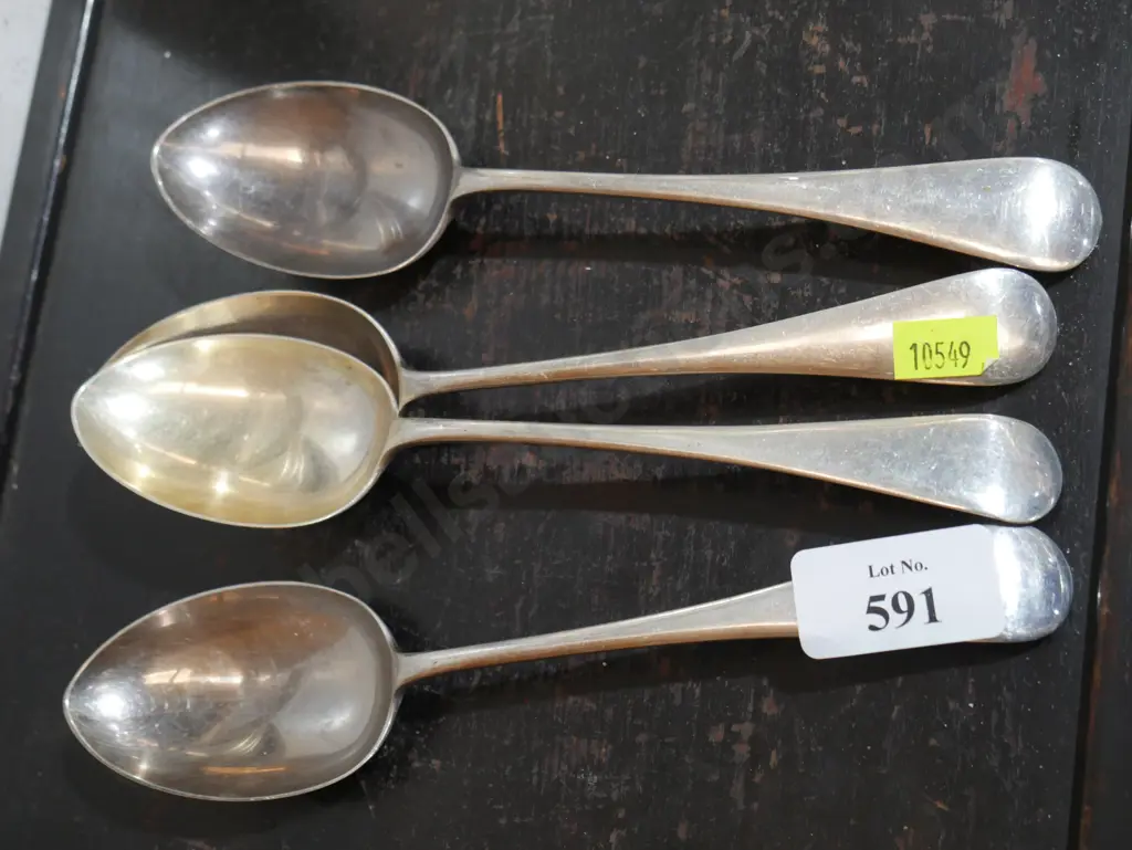 4 stirling silver serving spoons Image 1++