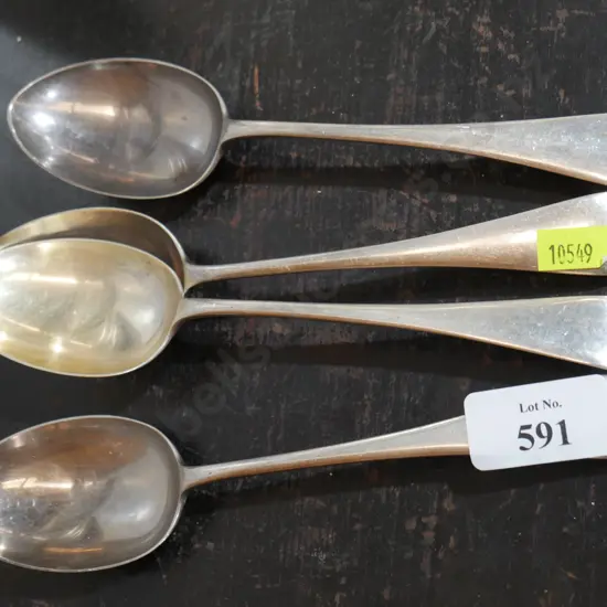 4 stirling silver serving spoons