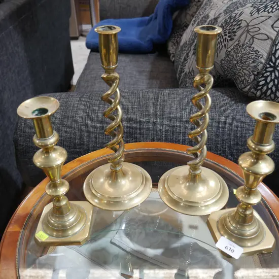 Brass candle holders