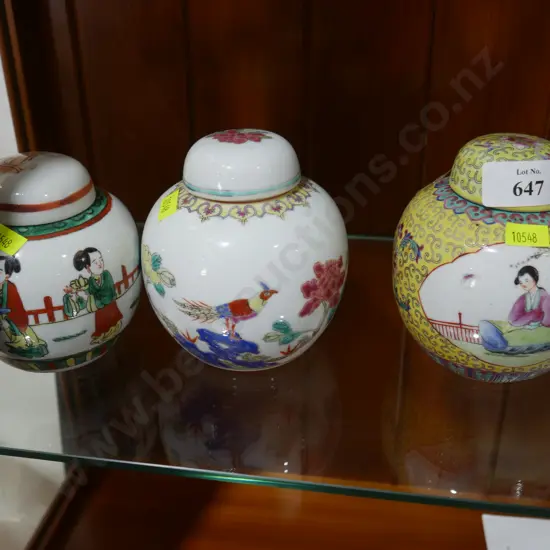 3 ginger jars