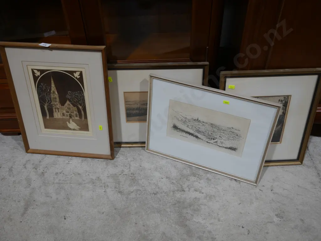 4 artworks, etchings etc Image 1++
