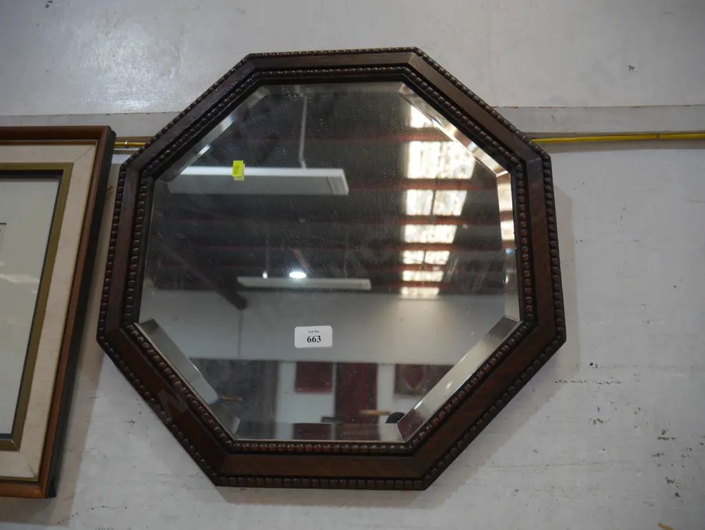 Wood framed mirror Image 1++