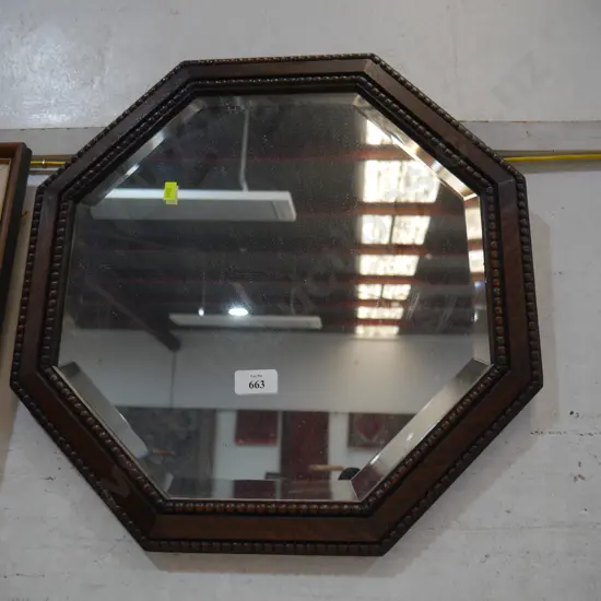 Wood framed mirror