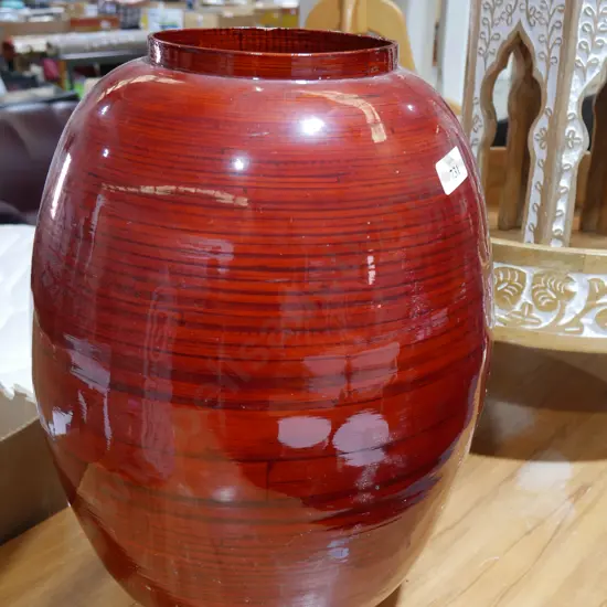 Large red vase