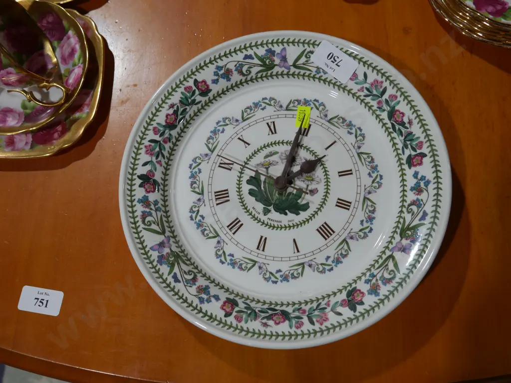 Portmeirion plate clock Image 1++