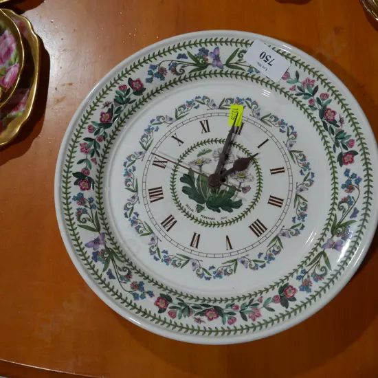 Portmeirion plate clock