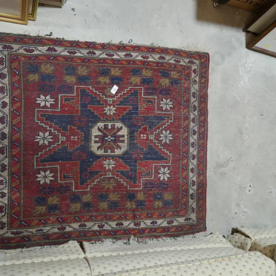 Hand knotted floor rug