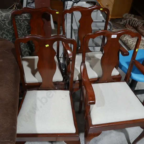 Two carver and two dining chairs