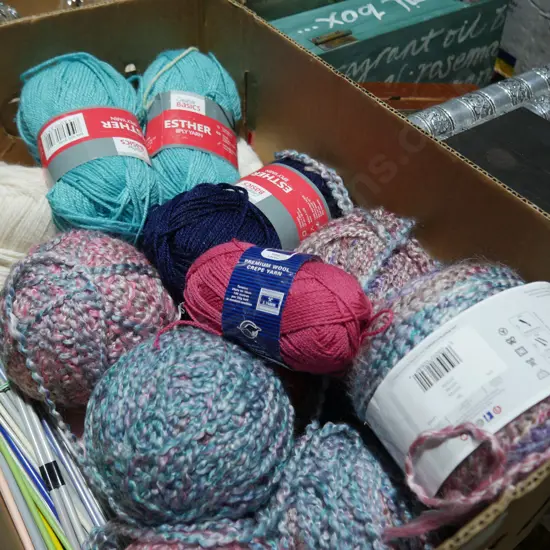 Balls of wool and knitting needles
