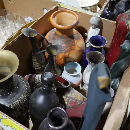 Pottery, figures etc