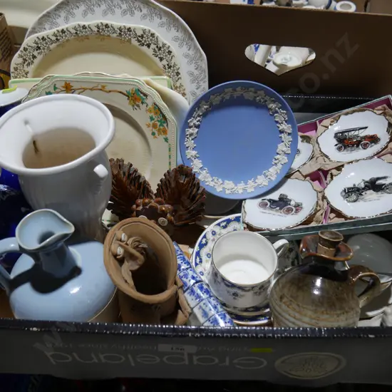 Crown Lynn vase, china etc