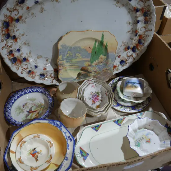 Large ashet, china etc