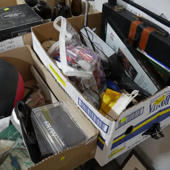 2 boxes of allsorts, card games, table lamp etc