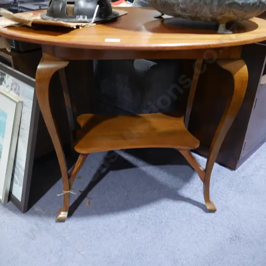 2 tier oval hall table