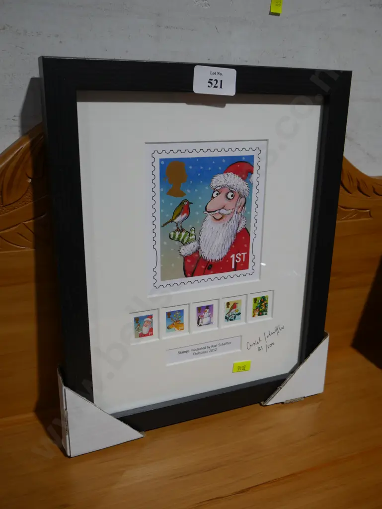 Framed illustrated stamp set Image 1++