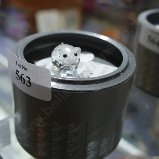 Cased Swarovski crystal pig