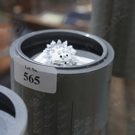 Cased Swarovski crystal hedgehog