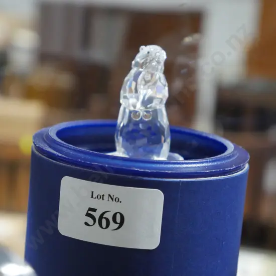 Cased Swarovski crystal otter