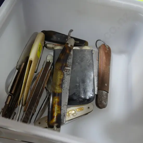 Cutthroat razors pocket knives etc