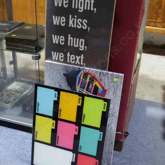 Week plan and artworks