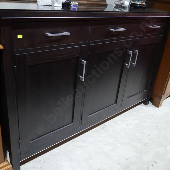 Glass top sideboard