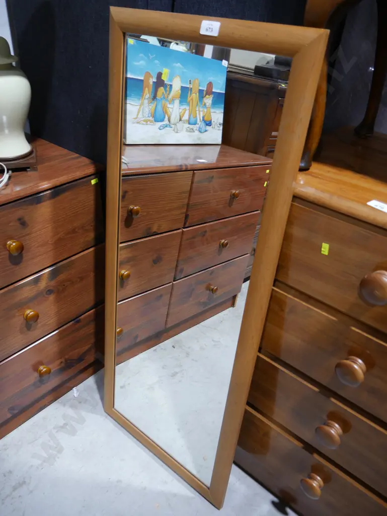 Wood frame mirror Image 1++