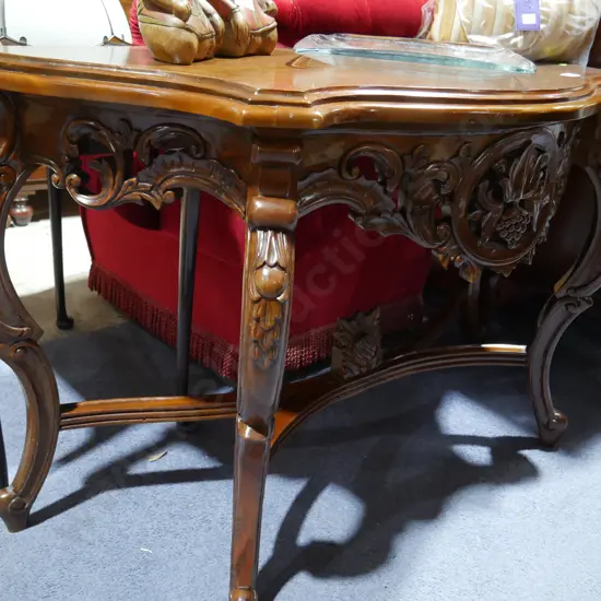 Carved leg side table