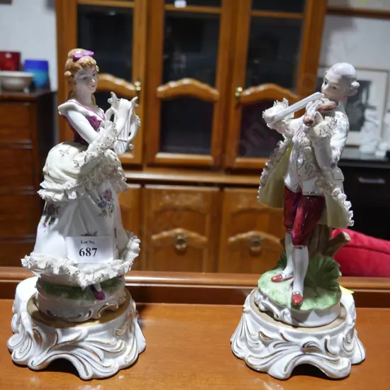 Pair of porcelain figurines