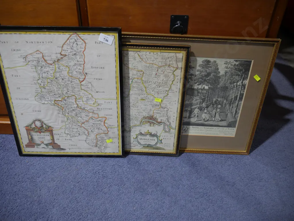 Buckingham shire, and Middlesex maps etc Image 1++