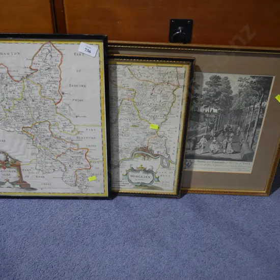 Buckingham shire, and Middlesex maps etc