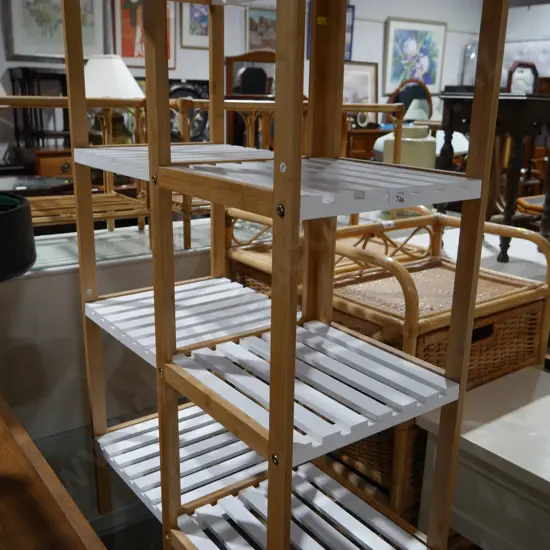 Pair of 4 tier shelves