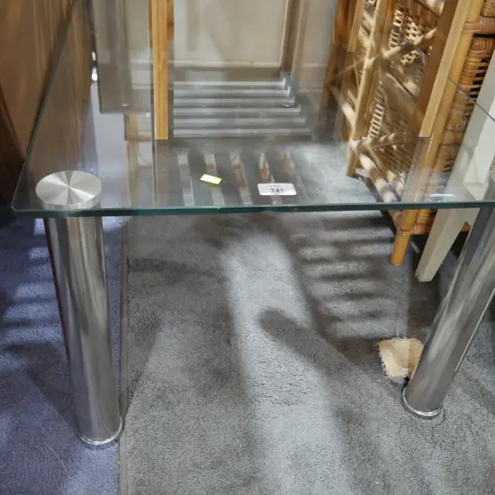 Glass top coffee table