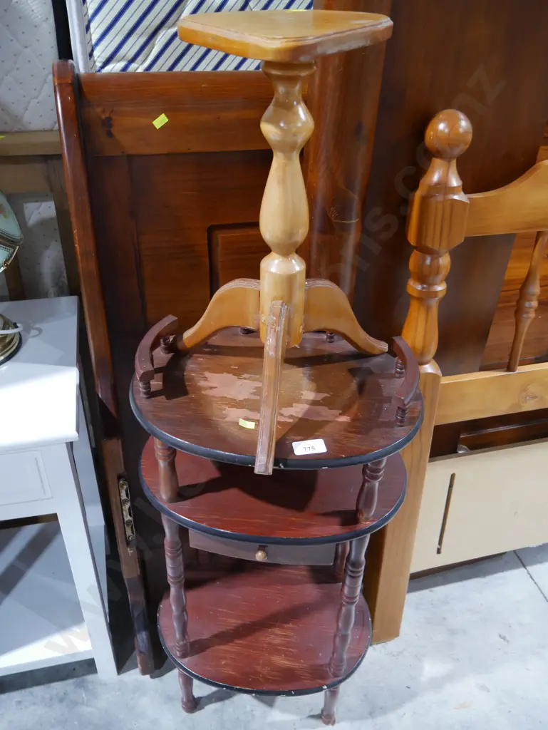 3 tier table and side table Image 1++