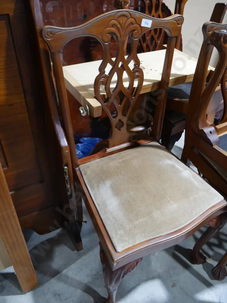 Rope edge dining table and 6 chairs Image 1++