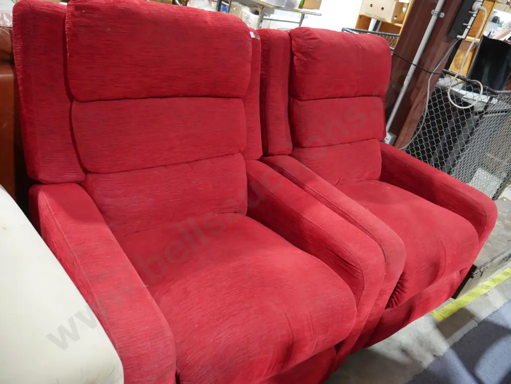 2 red arm chairs Image 1++