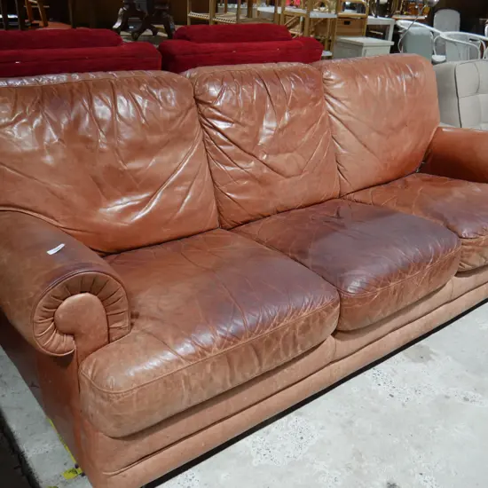 3 seater leather couch