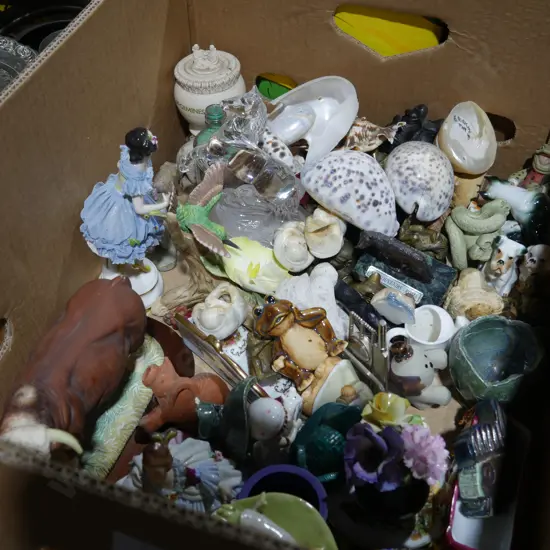 Animals, figurines etc