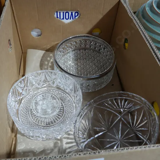 Crystal and glass bowls