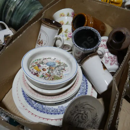 Crown lynn plates, cups etc