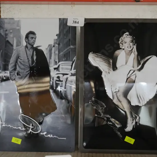 Marilyn James Dean tin signs