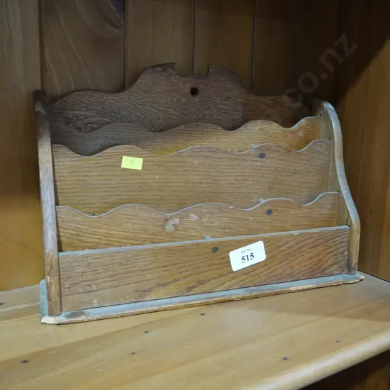 Oak letter rack